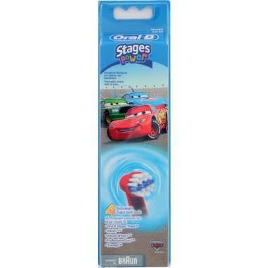 Oral-B EB10-4 Cars 4 Pack Toothbrush Heads