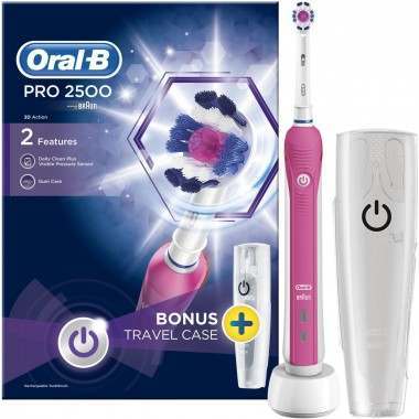Oral-B D20.513 Pro 2500 3D Action Pink Electric Toothbrush