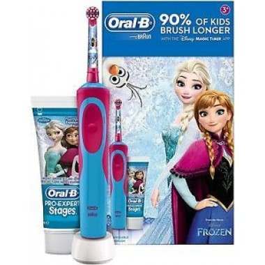 Oral-B 81672476 Stages Vitality Frozen Pro-Expert Stages Toothpaste & Rechargeable Electric Toothbrush
