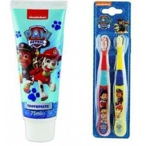 Paw Patrol Toothpaste + Twin Pack Toothbrush Heads Gift Set