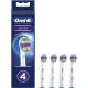 Oral-B EB18-4 3D White 4 Pack Replacement Toothbrush Heads